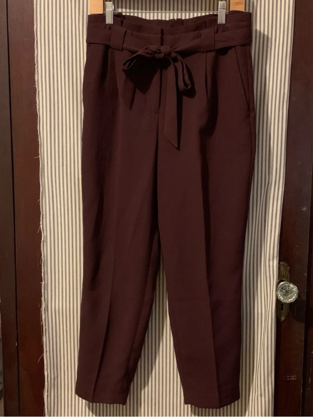 Express High-Waisted Paperbag Ankle Pant